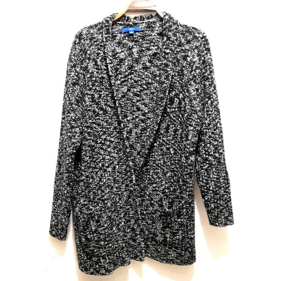 Womens Heavyweight Chunky Comfy Casual Outdoor Marled XXL Open Cardigan Pockets - Picture 1 of 9